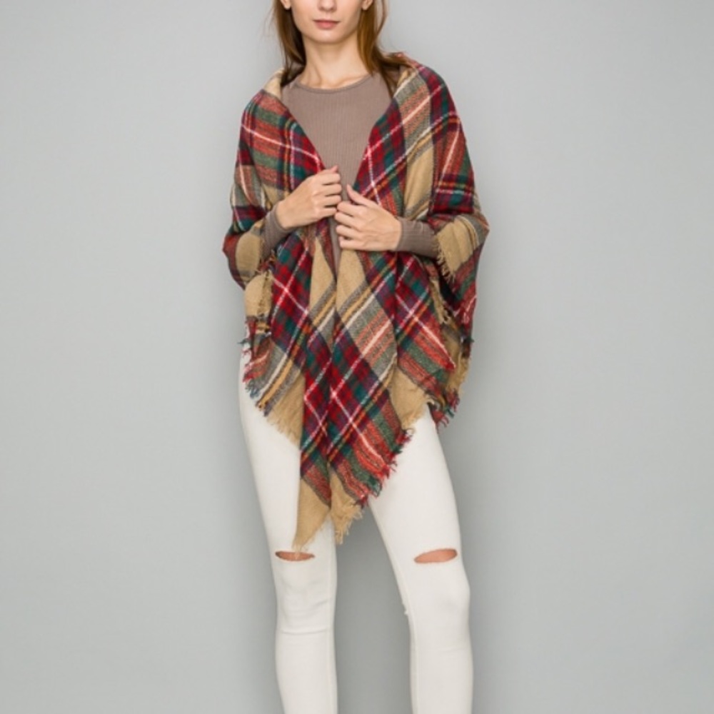 Avery Oversized Tartan plaid scarf - Picture 4 of 7